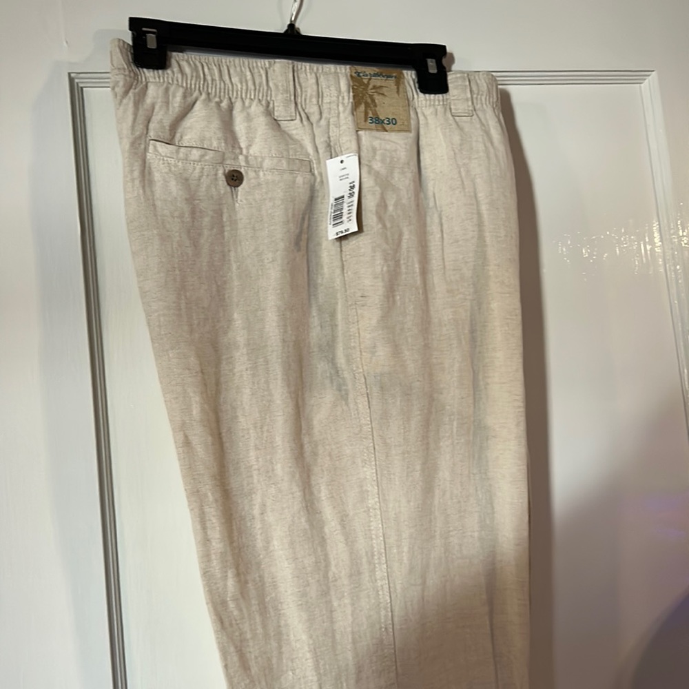 38 x 30 LINEN elastic/drawstring pants!  Brand new!